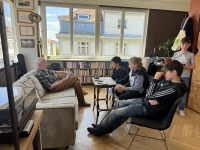 Ivan Spěvák during the recording of an interview for the Stories of Our Neighbours project