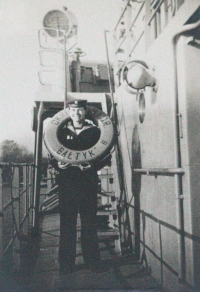 Tadeusz Wilk during his service in the Polish Navy