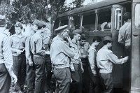 At the military school, Jan without cap, 1965