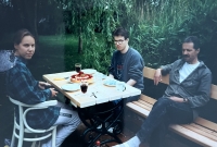 Jan with Paul and Alena, Alberndorf, 1997
