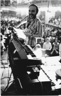 Martin Kratochvil at the Jazz Q concert in Lucerna in the 1970s