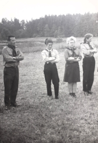 At a scout camp, 1970