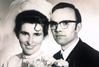 Ludmila and Miloslav Müllers' wedding photo, 1971