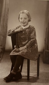 Věra Voženílková at the age of seven
