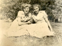 Sisters Marie and Eva Mrázková 1950s