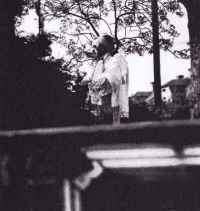 Consecration of the cross in the Janoušek family's garden, 11 May 1947