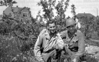 American soldier in May 1945 in Bušovice