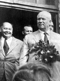 Nikita Sergeyevich Khrushchev in Bušovice in 1957