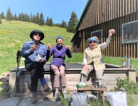 Josef Šedivec at the Klášterka chalet in the Giant Mountains