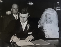 Wedding of Marie and František Kroul, January 1966