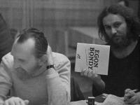 Egon Bondy and Karel Novotný; Přelouč 1990