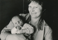 With son Ondrej, 1975
