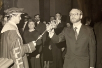 Graduation, obtaining the degree of JUDr., 1981