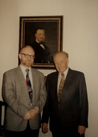 Jiří Štelovský (left) with his uncle Ivan Štelovský, 1990s
