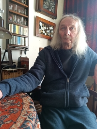 Karel Cara Novotný during recording in 2025