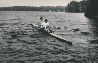 Anna Kozáková (front) with her sister, second half of the 1970s.