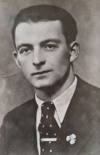 First husband František Daňhel (shot in May 1945 in Třešt')