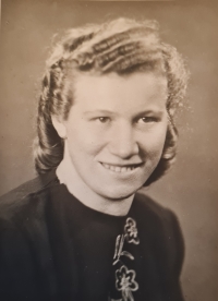 Bohumila Coufalová in her youth