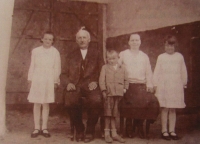 The Augustin family, from left: Maruška, daddy, Fanoušek, mommy, Boženka