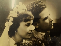 Wedding photo of Ludmila and Miloslav Sochor, 1954