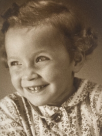 Alena Pechová (née Filipovičová) at three years of age