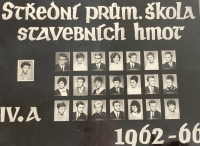 Alena Pechová's high school graduation photo board