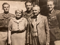 Father Miroslav Filipovič (right) with his brothers and parents