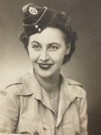 Mother Hana Filipovičová in ATS uniform (1944)