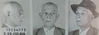 Photograph of Josef Bartík senior from the time of the investigation by the State Security, photo is part of the investigation file V-1687 BN from the ABS CR, 1959