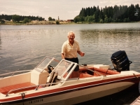 Jiří Horský on the boat
