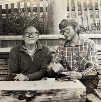 With a beekeeper friend, around 2000
