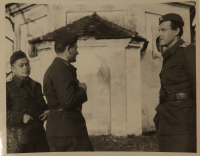 Ladislav Tonar (centre) and Olbram Zoubek (right) during a military exercise in Klatovy, 1959