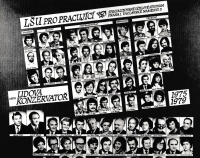 Photo board of graduates of the People´s Art School in Prague from 1975-1979. Ivan Pelíšek among the graduates of the instrumental branch in the second row, first from the right. Among the teachers in the third row from the right is Karel Velebný, Ivan Pelíšek's teacher