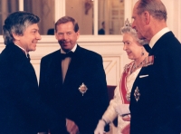 With the British royal couple, 1996