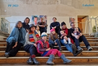 Zdeněk Lukes (top centre) with his family, 2023