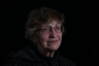 Jaroslava Velartová in the Post Bellum studio in 2026