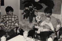 Daughter Ivana, son Milan, his son Lukáš