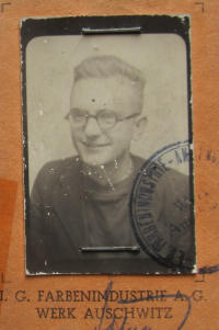 Jiljí Prokeš, photo ID card IGF Auschwitz, 1943
