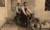 Father of Jaroslava Grolichová, née Nádvorníková, Josef Nádvorník, with his sister Milada , 1930s