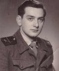 Miroslav Vošvrda during his military service, 1958