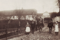 The Bárta family farmhouse in Proseč in Vysočina, 1920s