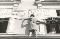 August 1968 in Šumperk. Author of the photo Stanislav Pavlík
