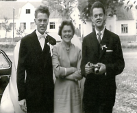 Josef Bárta's wedding (left), 1960
