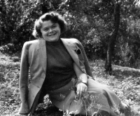 Věra Šedivá at the time when she was a teacher in Hroznětín, 1950s