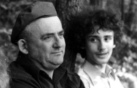 With father Emil Kaplánek