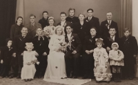 Wedding photograph of Anna and Ladislav Vařek, 1946