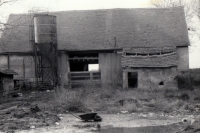 A derelict farm yard in the 1980s