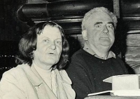 Michal Kaplánek's parents at their cottage in Lysá nad Labem