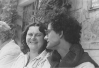 Michal Kaplánek with his mother