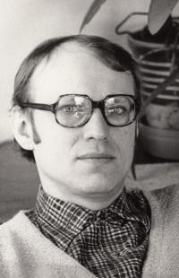 Miloš Rejchrt as a spokesman for Charter 77, 1980